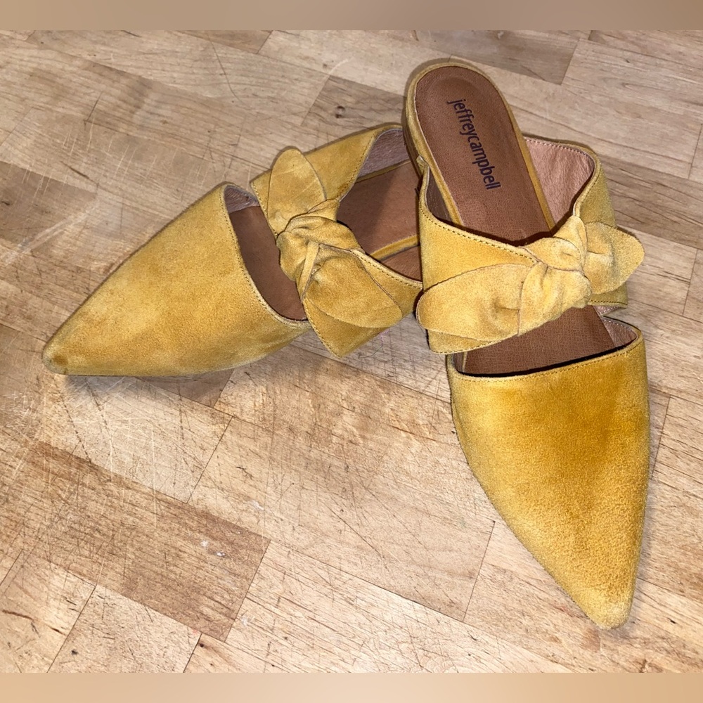 Jeffrey Campbell mustard Mules